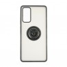 Capac Protectie Spate Colectia Soft Shape With Ring Pentru Samsung Galaxy S20 Fe - Negru Rosu
