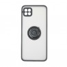 Capac Protectie Spate Colectia Soft Shape With Ring Pentru Samsung Galaxy A22 5g - Negru Rosu