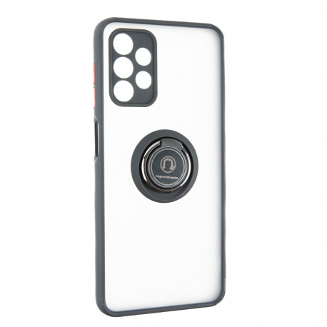Capac Protectie Spate Colectia Soft Shape With Ring Pentru Samsung Galaxy A13 4g - Negru Rosu