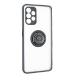 Capac Protectie Spate Colectia Soft Shape With Ring Pentru Samsung Galaxy A13 4g - Negru Rosu