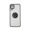 Capac Protectie Spate Colectia Soft Shape With Ring Pentru Samsung Galaxy A12 - Negru Rosu