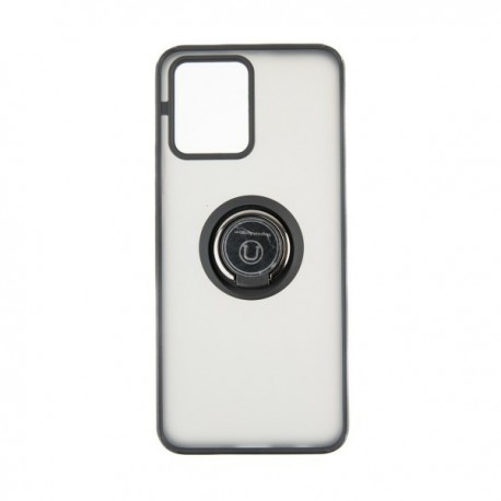 Capac Protectie Spate Colectia Soft Shape With Ring Pentru Oppo 8 Pro 5g - Negru Rosu