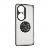 Capac Protectie Spate Colectia Soft Shape With Ring Pentru Huawei P50 Pro - Negru Rosu