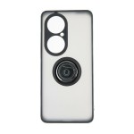 Capac Protectie Spate Colectia Soft Shape With Ring Pentru Huawei P50 Pro - Negru Rosu