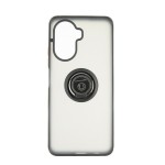 Capac Protectie Spate Colectia Soft Shape With Ring Pentru Huawei Nova Y70 - Negru Rosu