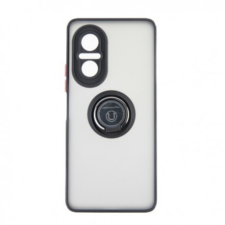 Capac Protectie Spate Colectia Soft Shape With Ring Pentru Huawei Nova 9 Se - Negru Rosu