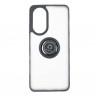 Capac Protectie Spate Colectia Soft Shape With Ring Pentru Honor X7 4g - Negru Rosu