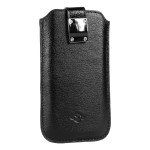 Husa neagra din Piele  pentru iPhone 5-5S