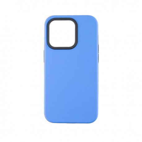 Capac Protectie Spate Colectia Colourful Pentru iPhone 14 Pro - Albastru