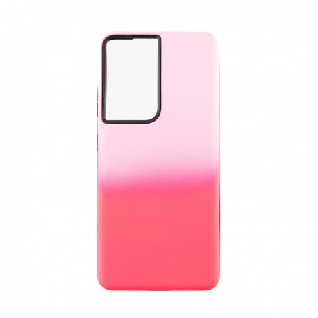 Capac Protectie Spate Colectia Gradient Pentru Samsung Galaxy S21 Ultra - Roz Inchis