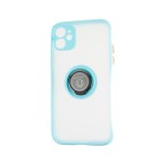 Capac Protectie Spate Colectia Soft Shape With Ring Pentru iPhone 11 - Albastru Deschis