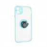 Capac Protectie Spate Colectia Soft Shape With Ring Pentru iPhone 11 - Albastru Deschis