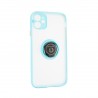 Capac Protectie Spate Colectia Soft Shape With Ring Pentru iPhone 11 - Albastru Deschis