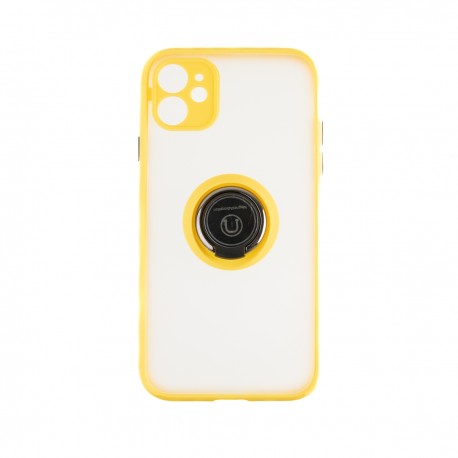 Capac Protectie Spate Colectia Soft Shape With Ring Pentru iPhone 11 - Galben