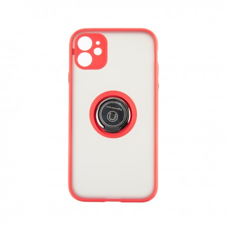 Capac Protectie Spate Colectia Soft Shape With Ring Pentru iPhone 11 - Rosu