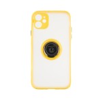 Capac Protectie Spate Colectia Soft Shape With Ring Pentru iPhone 12 - Galben
