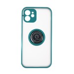 Capac Protectie Spate Colectia Soft Shape With Ring Pentru iPhone 12 - Verde