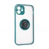 Capac Protectie Spate Colectia Soft Shape With Ring Pentru iPhone 12 - Verde