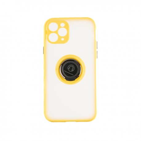 Capac Protectie Spate Colectia Soft Shape With Ring Pentru iPhone 11 Pro - Galben