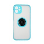 Capac Protectie Spate Colectia Soft Shape With Ring Pentru iPhone 12 - Albastru Deschis
