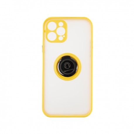 Capac Protectie Spate Colectia Soft Shape With Ring Pentru iPhone 12 Pro - Galben