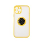 Capac Protectie Spate Colectia Soft Shape With Ring Pentru iPhone 12 Pro - Galben