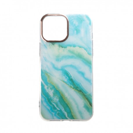 Capac Protectie Spate Colectia Fashion Pentru iPhone 13 Pro Max - Blue Waves