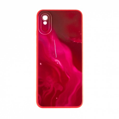 Capac Protectie Spate Colectia Soft Waves Pentru Xiaomi Redmi 9a/9at - Rosu