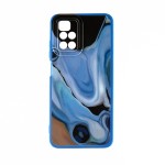 Capac Protectie Spate Colectia Soft Waves Pentru Xiaomi Redmi 10 - Albastru