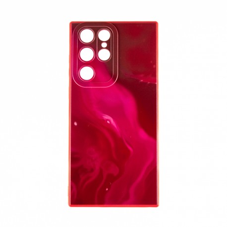Capac Protectie Spate Colectia Soft Waves Pentru Samsung Galaxy S22 Ultra - Rosu