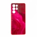 Capac Protectie Spate Colectia Soft Waves Pentru Samsung Galaxy S21 Ultra - Rosu