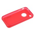 Capac Protectie Spate Mobiama TPU cu Folie de Protectie Inclusa pentru iPhone 4 4s - Visiniu