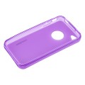 Capac Protectie Spate Mobiama TPU pentru iPhone 4 4s - Mov cu Folie de Protectie Inclusa