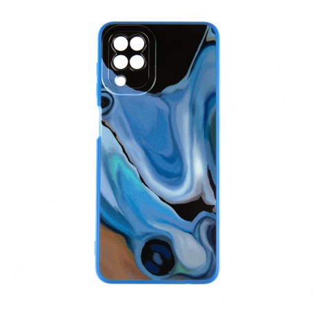 Capac Protectie Spate Colectia Soft Waves Pentru Samsung Galaxy A12 - Albastru