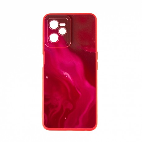 Capac Protectie Spate Colectia Soft Waves Pentru Realme C35 - Rosu