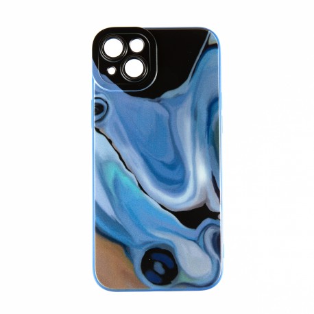 Capac Protectie Spate Colectia Soft Waves Pentru iPhone 14 Plus - Albastru