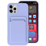 Capac Protectie Spate Colectia Soft Card Slot Pentru iPhone 13 Pro - Mov Deschis