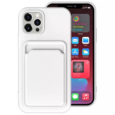 Capac Protectie Spate Colectia Soft Card Slot Pentru iPhone 12 Pro Max - Alb