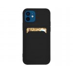 Capac Protectie Spate Colectia Soft Card Slot Pentru iPhone 12 - Negru