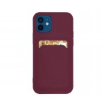 Capac Protectie Spate Colectia Soft Card Slot Pentru iPhone 12 - Visiniu