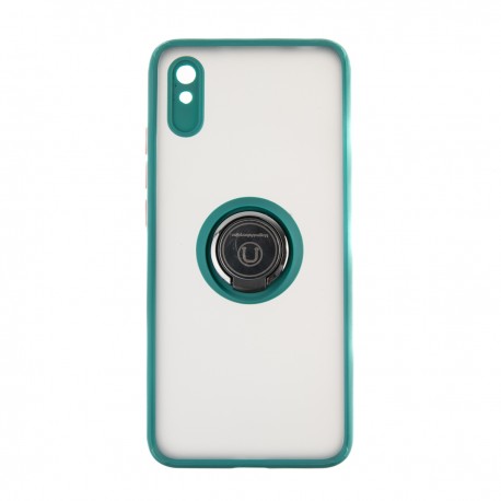 Capac Protectie Spate Colectia Soft Shape With Ring Pentru Xiaomi Redmi 9a/9at - Verde