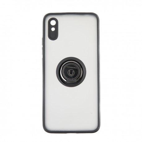 Capac Protectie Spate Colectia Soft Shape With Ring Pentru Xiaomi Redmi 9a/9at - Negru