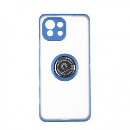Capac Protectie Spate Colectia Soft Shape With Ring Pentru Xiaomi Mi 11 Lite 5G - Albastru