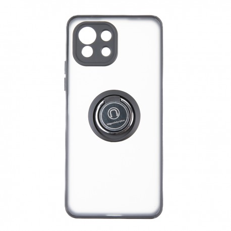 Capac Protectie Spate Colectia Soft Shape With Ring Pentru Xiaomi Mi 11 Lite 5G - Negru
