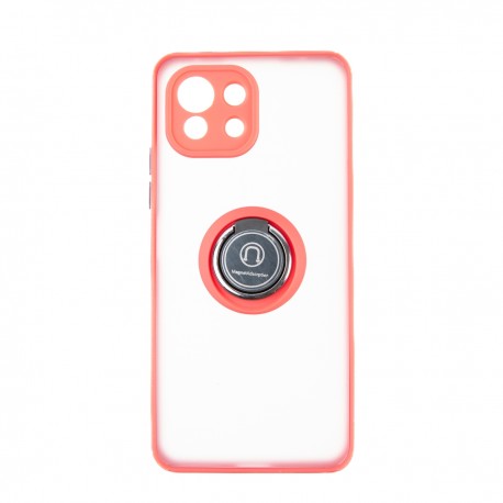 Capac Protectie Spate Colectia Soft Shape With Ring Pentru Xiaomi Mi 11 Lite 5G - Rosu