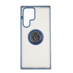 Capac Protectie Spate Colectia Soft Shape With Ring Pentru Samsung Galaxy S22 Ultra - Albastru