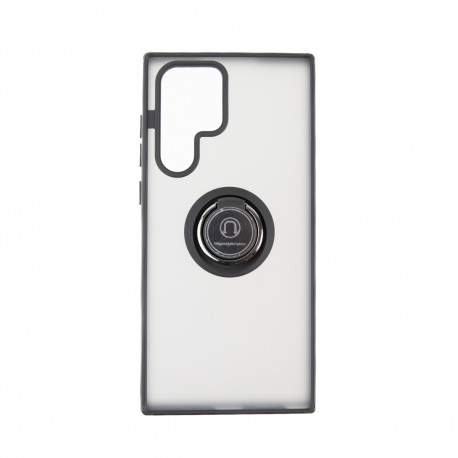 Capac Protectie Spate Colectia Soft Shape With Ring Pentru Samsung Galaxy S22 Ultra - Negru
