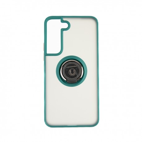 Capac Protectie Spate Colectia Soft Shape With Ring Pentru Samsung Galaxy S22 - Verde