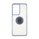Capac Protectie Spate Colectia Soft Shape With Ring Pentru Samsung Galaxy S21 Ultra - Albastru