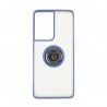 Capac Protectie Spate Colectia Soft Shape With Ring Pentru Samsung Galaxy S21 Ultra - Albastru